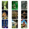 Imanes de Refrigerador de Vidrio Escénico de Guiyang: Castillo de Piedra del Valle Nocturno, Esculturas de Piedra Únicas, Paisaje Cultural Rústico, Decoraciones Conmemorativas