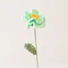 Flores de peonía mariposa terminadas tejidas a mano, ramo de lana artificial, decoración del hogar, regalo de vacaciones