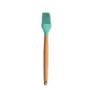 Juego de Utensilios de Cocina de Silicona con Mango de Madera Espátula Multifuncional Cuchara de Cocina Pala Juego de 13 Piezas Barril de Almacenamiento