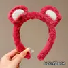 Faixa de Cabelo de Pelúcia Desenho Animado para Mulheres 20256 Nova Outono e Inverno Faixa Fofa para Lavar o Rosto, Presilha de Cabelo Antiderrapante e Segura