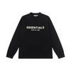 Esenciales Hhh Camiseta Unisex de Manga Larga Estilo Americano Estampado de Letras con Flocado de Silicona Casual Holgada Pareja Ins