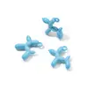 Pingente de Cachorro Balão de Liga Colorida Macaron Brincos Charme de Cachorro Balão Acessórios para Chaveiro Colar