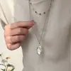 Estilo Coreano Simple Lujo Ligero Diseño de Nicho Alta Calidad Perla Barroca Artificial Cadena para Suéter Collar Largo Único