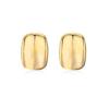 Brincos Geométricos Lisos Banhados a Ouro Real de Cobre, Elegantes e Simples, para Mulheres, Brincos Personalizados de Nicho Ins, Novos Produtos Transfronteiriços