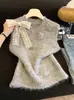 Chaleco de Punto con Encaje de Flor 3D y Cordones, Camiseta sin Mangas para Mujer, Capa de Hombro para Primavera Otoño, Top Versátil para Superponer, Adelgazante