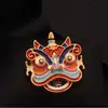 Broche de Leão Estético Tendência Nacional com Design Único, Acessório Clássico para Homens e Mulheres, Broche de Casaco Estilo Chinês