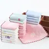 Toalla cuadrada de gasa de seis capas, toalla para la saliva del bebé, toalla facial para bebé, toalla pequeña de jacquard engrosada, toalla cuadrada de dibujos animados