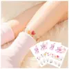 Pegatinas de Tatuaje de Flores Estilo Lindo Pegatinas Dopamina Coloridas Patrones Decorativos Impermeables de Larga Duración para Brazo Hombro