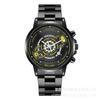 Reloj Nuevo Transfronterizo para Hombre con Esfera Grande No Mecánico de Cuarzo Hueco Reloj para Estudiante de Secundaria