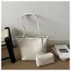 Comércio Exterior Transfronteiriço 2026 Novo Produto Tecido Mãe-Filho Simples Grande Capacidade Casual para o Dia a Dia Estilo Coreano Bolsa Tote de Ombro Único