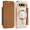 Exportación Transfronteriza Adecuado para Google Pixel9A Flip Estuche Magnético de Cuero Pixel9Pro Escudo Dorado Estuche Protector para Negocios