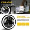 Nuevo Modelo Faro LED para Coche Wrangler de 5.75 pulgadas Redondo Completo Faro Modificado para Motocicleta Harley Luz de Circulación Diurna