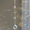 Nueva Bola de Iluminación de Vidrio Transfronteriza de 30 mm Colgante Cadena Atrapasoles Cortina de Puerta Arcoíris Ab Decoración de Balcón Carrillón de Viento