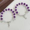 Pulsera Brazalete Ruyi Cuchara Súper Hada Dulce Morado Bambú Flor de Bosque Diseño Estilo Hada Ins Regalo para Mejor Amiga Novia