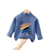 Camiseta Térmica de Manga Larga con Cuello Medio Alto de Forro Polar para Niños, Ropa Interior, Estilo Nuevo Otoño e Invierno, Top Cálido y Versátil