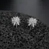 Pendientes de circonita en forma de estrella para hombre, sencillos y elegantes, versátiles para ir al trabajo, pendientes versátiles para mujer, hip-hop personalizado, lujo ligero, accesorios de alta gama