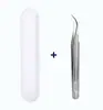Nuevo Clip de Pluma Dorada con Onda de Agua Pinzas para Pestañas Postizas Antideslizante Antiadherente Herramientas de Belleza Fábrica de Origen Dropshipping