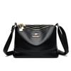 Bolsa para Mãe Canguru de Meia-Idade 2023 Nova Moda Versátil Couro Genuíno Três Compartimentos Ombro Couro Macio Multicamadas Grande Capacidade Bolsa Feminina