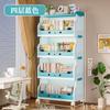 Estantería para Niños, Estante para Libros Ilustrados de Bebé para el Hogar, Estante de Almacenamiento de Juguetes, Plegable, con Ruedas, Móvil, Estante de Almacenamiento Simple para Libros