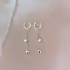 Pendientes de cadena de eslabones con borla en forma de corazón para mujer, diseño único, modernos y sencillos, dulces accesorios para la oreja estilo Instagram
