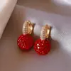 Novos Brincos Vermelhos 2022 Nova Moda Celebridade da Internet Brincos Quentes Brincos Elegantes Coreanos para Mulheres