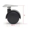 Suministro de fábrica rueda universal para calentador con freno rueda universal carrito rueda móvil silenciosa placa de hierro triangular castor