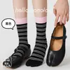 Calcetines Rayados de Dos Dedos de Moda para Primavera y Verano, Calcetines Versátiles de Bloques de Color Estilo Ins con Dedos Divididos, Calcetines Holgados Sin Costuras, Calcetines Zhuji