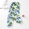 Pantalones de pijama de franela gruesos y encriptados para niños de Otoño e Invierno, Pantalones de casa de dibujos animados para niño, Pantalones cálidos con forro de forro polar de coral para bebé