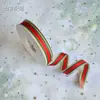 Cinta de Navidad moño para envolver regalos decoración navideña cinta roja y verde fábrica de cintas DIY en stock al por mayor