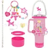 Accesorios Decorativos Stanley Correa de Mano de Cuerda Trenzada Estuche para Labial Llavero Duende Briqueta Funda de Silicona Antideslizante para Taza