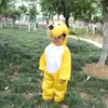 Procesamiento Día del Niño Personalizado Ropa de una Pieza de Desempeño de Animales Infantiles Ropa de Dibujos Animados Perro Amarillo