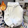 Sudadera con Capucha Holgada Oversize Estilo Coreano Peso Pesado Alta Calidad Doble Botón Cómoda Versátil Estilo Pareja Jersey Coreano