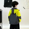 Chaqueta para niño para primavera y otoño 2026 modelo nuevo, ropa de otoño casual de corte holgado para niños mayores, cortavientos infantil de bloques de color