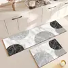 Tapete de Chão de Terra de Diatomáceas Estilo Nórdico Fácil de Cuidar, Absorvente de Água e Resistente ao Desgaste Tapete de Pé Longo em Tira, Resistente à Sujeira Doméstica e Antiderrapante Tapete de Chão para Cozinha