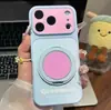 Adecuado para Apple para Transformar Instantáneamente en 18Promax con Soporte Giratorio Inglés de Color Contrastante, Fundas Suaves y Duras Personalizadas para Teléfonos iPhone y Android