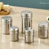 Pote tempero para churrasco em aço inoxidável premium, saleiro de especiarias, caixa de tempero para pimenta, pote de cominho, pote de sal para condimentos