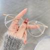Óculos Jamie 7051 Modelo de Vendas Domésticas Taobao Anti-Luz Azul Ultra Leves Armação Redonda Artística Armação Student Tr90 para Miopia
