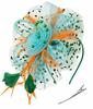 Tocados de plumas de Amazon Explosiones, accesorios para el cabello de novias europeas y americanas, tocados para festivales de carreras de caballos, tocado pequeño de malla retro