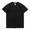 Camiseta de Color Sólido de Peso Pesado 230g Manga Corta Camiseta Básica para Mujer Camiseta Blanca Pura Algodón Peinado Ropa Interior de Manga Corta para Hombre Corte Holgado Verano Algodón Puro