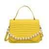 Comércio Exterior Transfronteiriço Bolsa Feminina texturizada xadrez moderna feminina de ombro elegante bolsa 2024 cor sólida estilo coreano estilo ocidental crossbody pequena quadrada