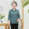 Camisa de manga solta de sete pontas primavera e verão feminina de meia-idade e idosa 2023 camisa pequena da nova mãe de 60 anos camisa estilo ocidental geração cabelo