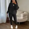 Amazon Europeia e Americana Mais Vendido Moda Casual Conjunto de Malha Calça de Conjunto Comércio Exterior Feminino Conjunto de Lã