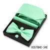 Conjunto de Presente Masculino com Gravata Lisa e Gravata Borboleta de 4 Peças Caixa para Casamento Terno Formal Gravata Decorativa Venda Quente Transfronteiriça em Estoque