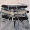 Cinto de Lona Bai Yatu para Mulheres, Estilo Coreano Versátil Moda Casual Estudante Trançado Sem Furo Cinto de Cintura Atacado