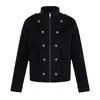 26186 High Street Chaqueta Estructurada Unisex Estilo Americano con Diseño de Hebilla Metálica, Abrigo Suéter de Lana Slim-Fit para Hombre