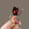 Broche de Tulipán de Cristal para Mujer, Accesorios de Solapa de Nicho de Alta Gama para Ropa, Hebilla de Cintura, Broche Corsage de Alta Gama