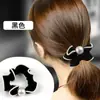 Elástico de Cabelo Ruffle Pérola Estilo Francês Simples Versátil Coque Alta Elasticidade Acessório de Cabelo