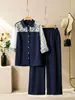 Fábrica de Origem Exportação Transfronteiriça Moda Feminina Plus Size Casual Conjunto de Duas Peças Coleção de Liquidação