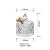 Estilo europeu retro borboleta metal vidro transparente doce jarra abacaxi jar caixa de armazenamento casa de frutas secas jarra de chá