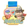 Medallas metálicas deslizantes creativas personalizadas para eventos de maratón, medallas de honor hechas a medida para competiciones de carrera